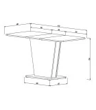 Folding dining table Cosmo Gray order